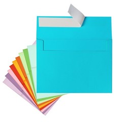 Colored Envelopes Self Seal A7 50 Pack, 10 Colors, Goefun 5.25 x 7.25 Printab…