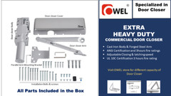 Extra Heavy Duty/UL Listed Commercial Automatic Door Closer, Cast Iron Body