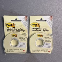 2pk Post-it Labeling & Cover-Up Tape – 1/3 in x 700 in, Perfect for Mistakes 652