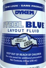 DYKEM STEEL BLUE LAYOUT/STAINING FLUID 8oz BRUSH-IN-CAP #80400