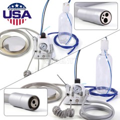 Portable Dental Turbine Unit 3 Way Syringe Work with Air Compressor 2/4 Holes US