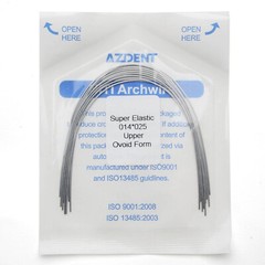 AZDENT Dental Orthodontic Super Elastic Niti Rectangular Arch Wire Ovoid/Nature