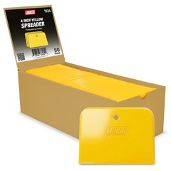 LAUCO Auto Body Filler Yellow Spreaders Pack of 50, Reusable Plastic Spreader 4″