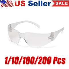 Protective Safety Glasses Clear Lens lot Eyewear Anti Scratch Work UV US wholesa