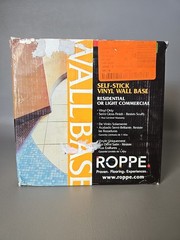 NEW Roppe 4 In. x 20 Ft. Roll Almond Vinyl Self-Stick Wall Cove Base HC40C53S184