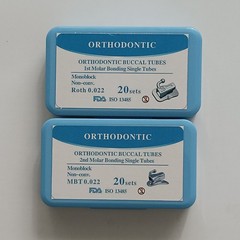 Dental Orthodontic Bondable Buccal Tubes MBT ROTH 022 1st 2nd Molar Non-conv
