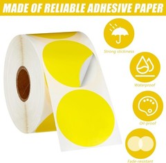 1.5″ Round Direct Thermal Labels Circle Sticker 750 Labels/Roll Self-Adhesive