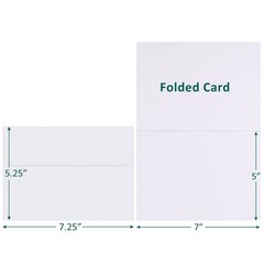 Eupako White Blank Cards and Envelopes A7 ( 5.25 x 7.25 Inches) 100PCS,