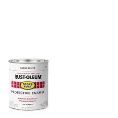 Rust-Oleum 7792502 Interior/Exterior Paint, Gloss, Oil Base, White, 1 Qt