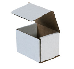 100 Pack 4x3x3 White Corrugated Shipping Mailer Packing Box Boxes 4″ x 3″ x 3″
