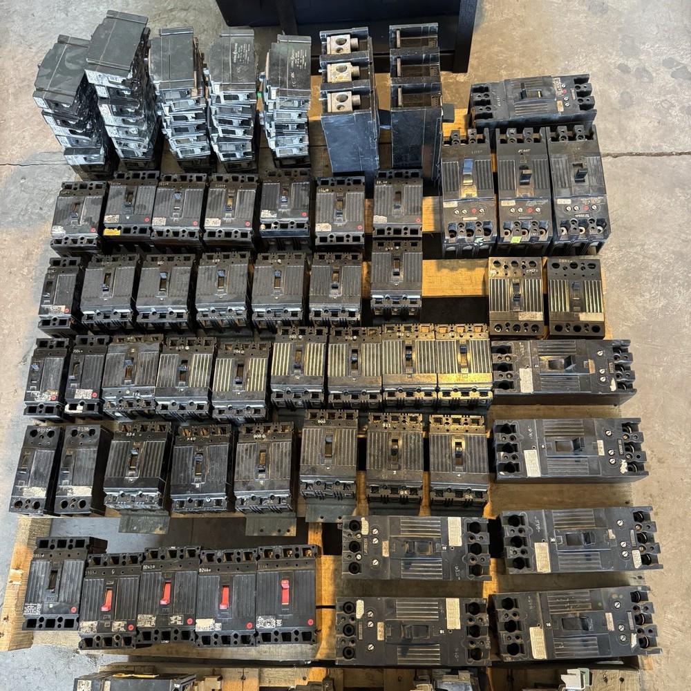 Lot of 90 GE Circuit Breakers – 1P 2P 3P – TED, THED, TEF, TJJ – Free Shipping