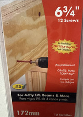 FastenMaster #9 x 6-3/4 in. Torx Flat Head Specialty Fastener Structural WOOD S