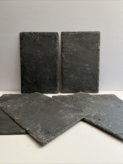 New 6 pieces Natural Slate Tile Roofing Dark Gray Pre Drilled Size 10″ x 16″