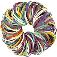Rubber Bands Size # 33, Multicolors Rubber Bands for Office School Home, 200 Pcs