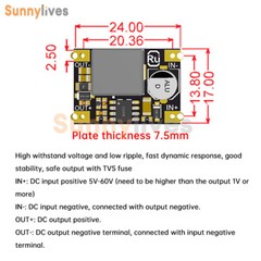 DC-DC Step-down Module 60V48V36V24V To 12V5V3.3V Car Power Mini Buck Converter