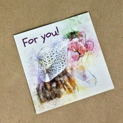 60x Thank You Floral Stickers, Butterfly Pink Flowers Envelope Seals