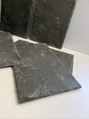 New 6 pieces Natural Slate Tile Roofing Dark Gray Pre Drilled Size 10″ x 16″