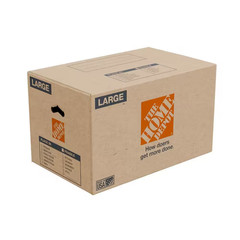 Large Moving, Shipping, Packing Box with Handles (50 Pack)