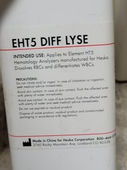 x2 Element HT5 Hematology, EHT5 DIFF LYSE Solution 300mL Expires 2/10/2027