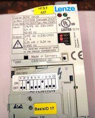 .25 kW / .34Hp AC Drive, Lenze E82EV251_2C, 8200 Vector, D31855, Ships frm USA