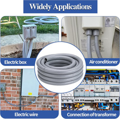 1 Inch 100 FT Liquid-Tight Conduit and Connector Kit Non Metallic Flexible Condu