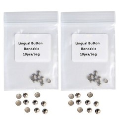AZDENT Dental Orthodontic Lingual Button Bondable Round 10Pcs/Kit
