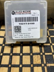 Allied Machine 1021T-0100 HSS Spade Drill Insert: 1″ Dia, Seat A, 130� Point