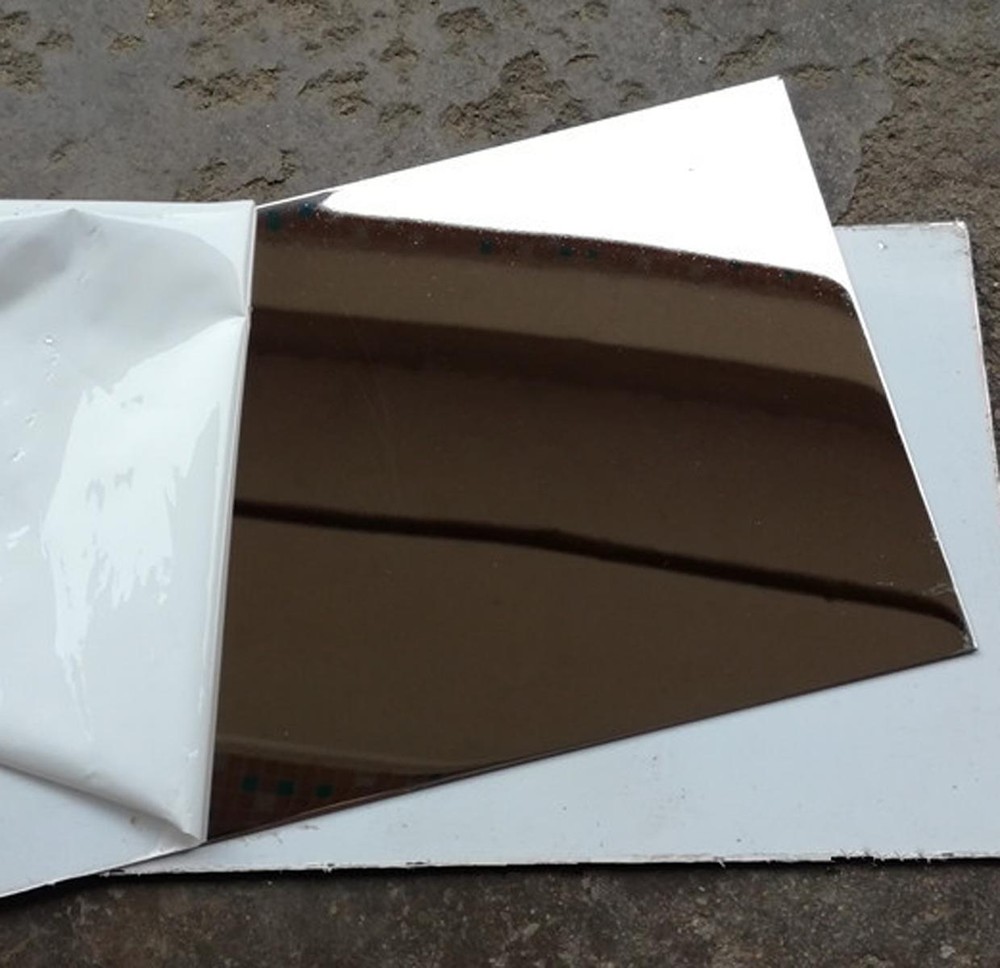 US Stock 2pcs 1.5mm x 5″ x 5″ 304 Stainless Steel Mirror Polished Plate Sheet