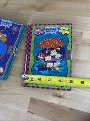 Vintage 1999 Nickelodeon Rugrats Cartoon Diary Journal Set of Two SOME USE