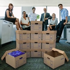 UBMOVE File Boxes 200# Strength, Small, 15 x 12 x 10 Inches, 12 Pack