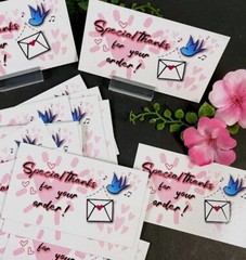 Business Cards Small Business, Blue Bird Special Thanks Your Order 3.5″ x 2″