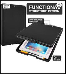 Clipboard with Storage Plastic Storage Clipboard with Low Profile Clip Heavy