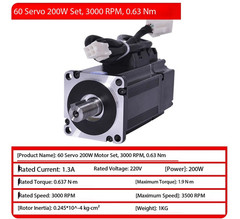 Servo Motor Set: 60/80/110 Servo Motor Drive Integrated, 200W/400W/750W