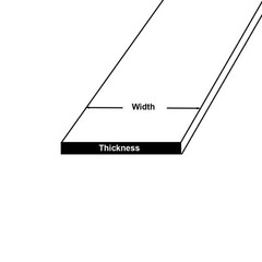 1″ x 6″ x 18″, A36 Steel Flat Bar, Hot Rolled
