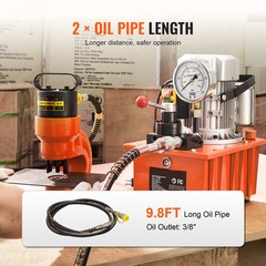 VEVOR Electric Hydraulic Pump Double Acting Oil Pump 10000 PSI 8L Manual Valve