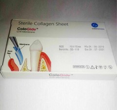 10 X NEW COLO GIDE STERILE COLLAGEN SHEET GTR MEMBRANE 10 x 15mm
