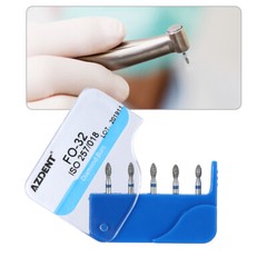 100pcs Dental Diamond Burs Medium Friction Grip 1.6MM for High Speed Handpiece