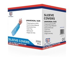 200 Pcs Disposable Protective Arm Sleeves Blue Non Woven Dust Proof Covers