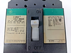 GE 20 AMP CIRCUIT BREAKER 3 POLE 600 VAC / 250 VDC THED136020