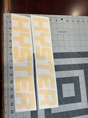 Hyster Forklift Decal Yellow 14″ X 2.5″ A set of two (2)