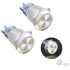 12mm LED ON OFF Waterproof Stainless Steel Latching Push Button Ring Switch