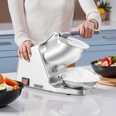 VEVOR Commercial Ice Crusher 286LBS/H Electric Snow Cone Maker Shaved Ice Silver