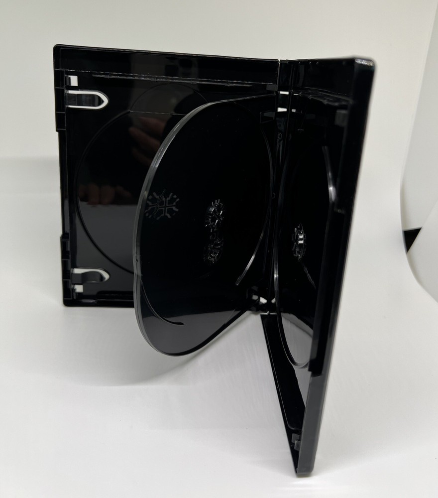 2 PCS NEW 15mm 4K ULTRA HD BLACK 3-DISC CASE, BOOKLET CLIPS, PS3-15MM UHD
