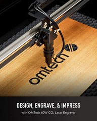 OMTech 28×20 in. 60W CO2 laser Engraver Cutter Marker with CW-3000 Water Chiller