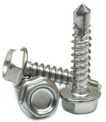 200 Pcs Self Drilling /Tapping Sheet Metal Screws Hex-Washer Head Assortment SAE