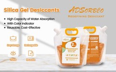 2 LBS Adsorbco Desiccant Beads with a Hook and Loop Canvas Bags