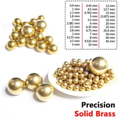 0.9mm-45mm Precision Solid Brass Ball Eectrical Instrument Bearings Rolling Bead