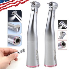 Dental 1:5 Increasing Contra Angle LED Optic Handpiece Fit NSK Electric Motor KV