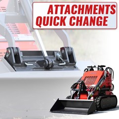 HUAYEE Free Shiping Crawler Mini Skid Steer Loader with EPA 23HP Engine in USA