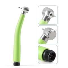 AZDENT Dental Plastic E-generator LED High Speed Handpiece 3 Spray 2/4Hole Green
